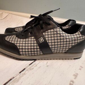 Footjoy Casual Collection Houndstooth #97720 Women's Black and White Golf Shoes